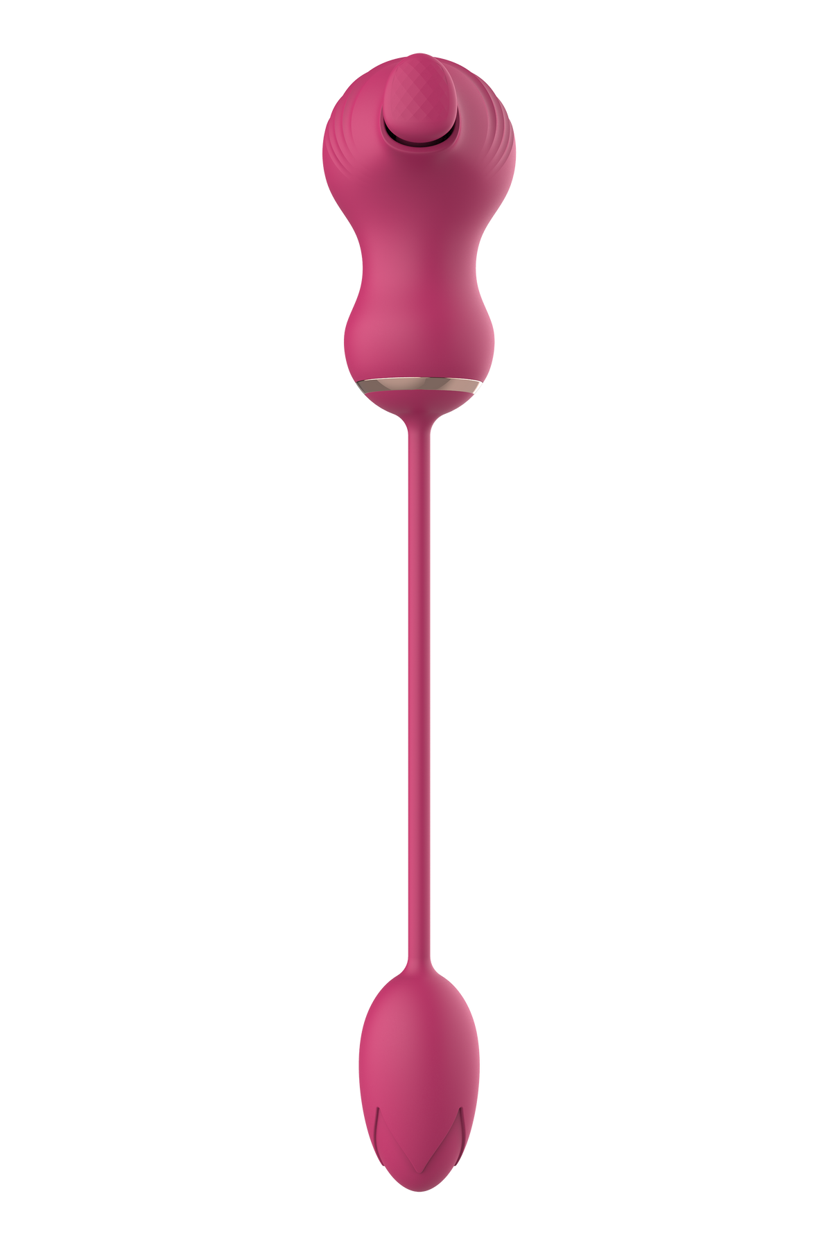 ESSENTIALS DOPPIO STIMOLATORE FLESSIBILE E UOVO VIBRANTE ROSA