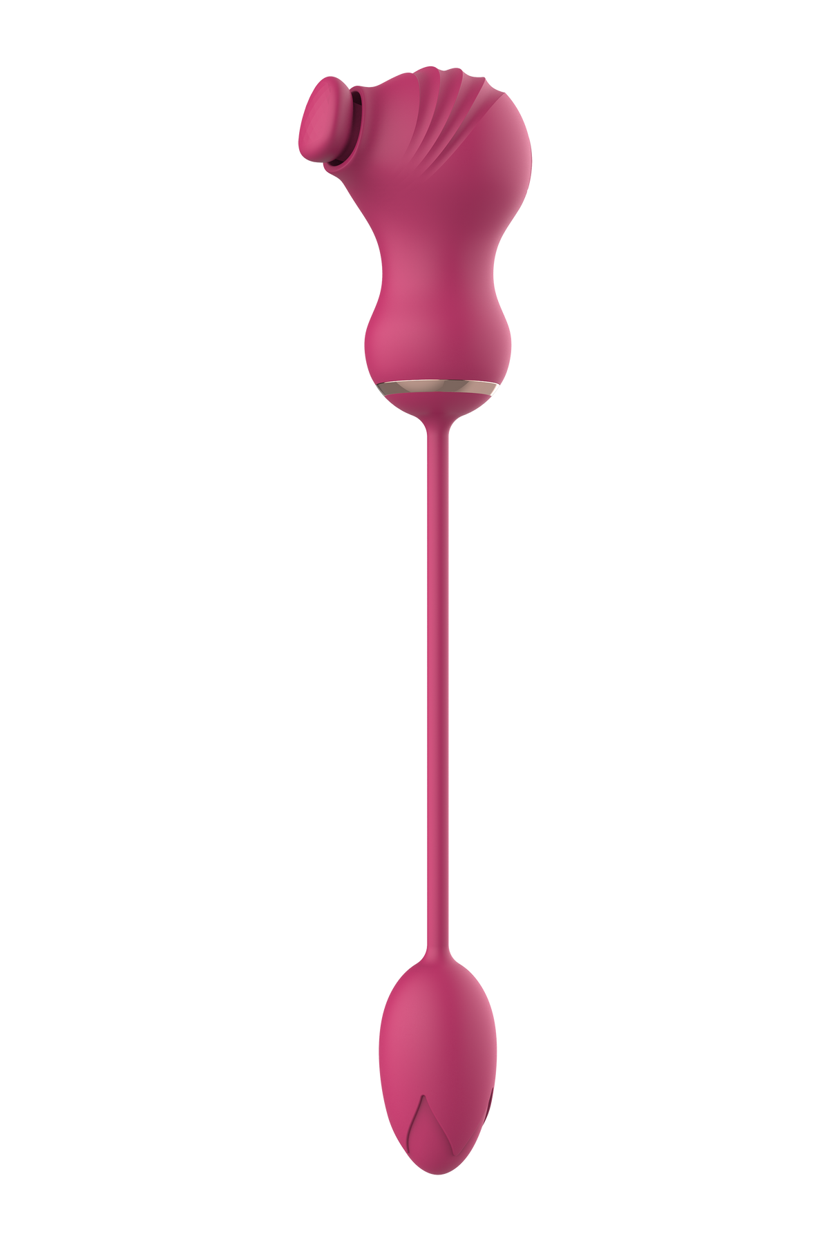 ESSENTIALS DOPPIO STIMOLATORE FLESSIBILE E UOVO VIBRANTE ROSA