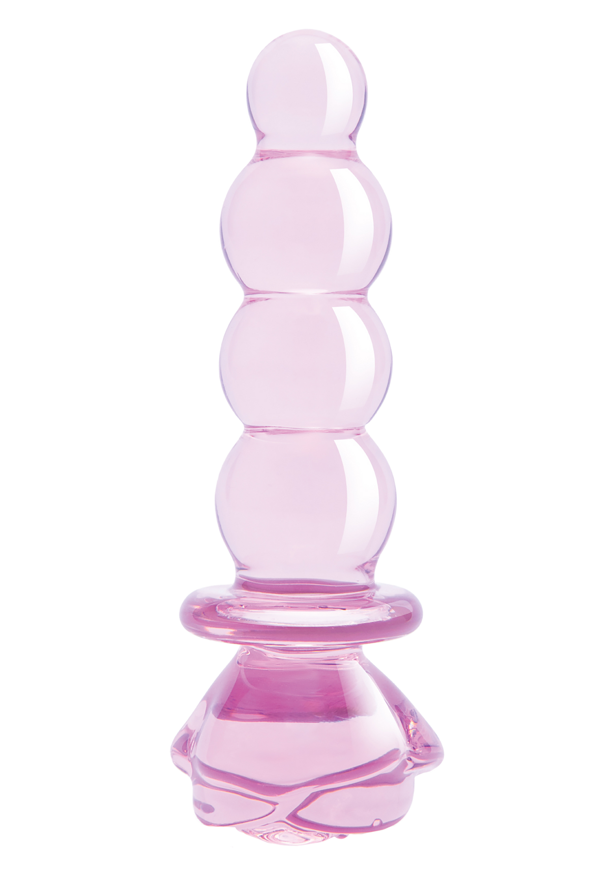Tappo in vetro smaltato a forma di rosa con perline
