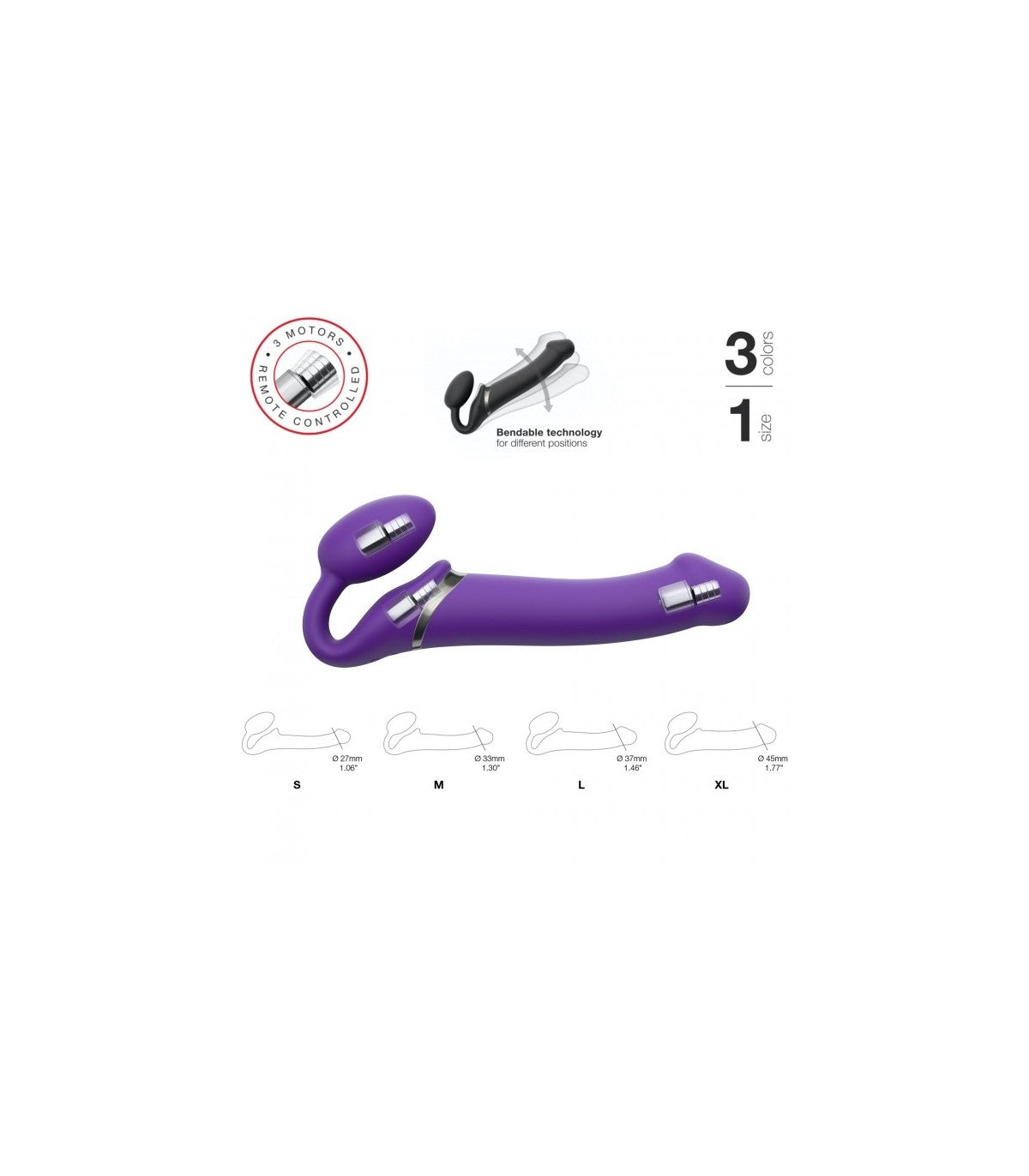 Cablaggio USB a doppia vibrazione in silicone flessibile con telecomando viola M
