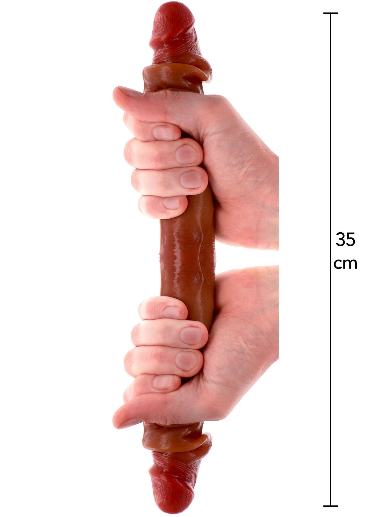 Prepuzio Doppio Dong Silicone 35 cm caramello