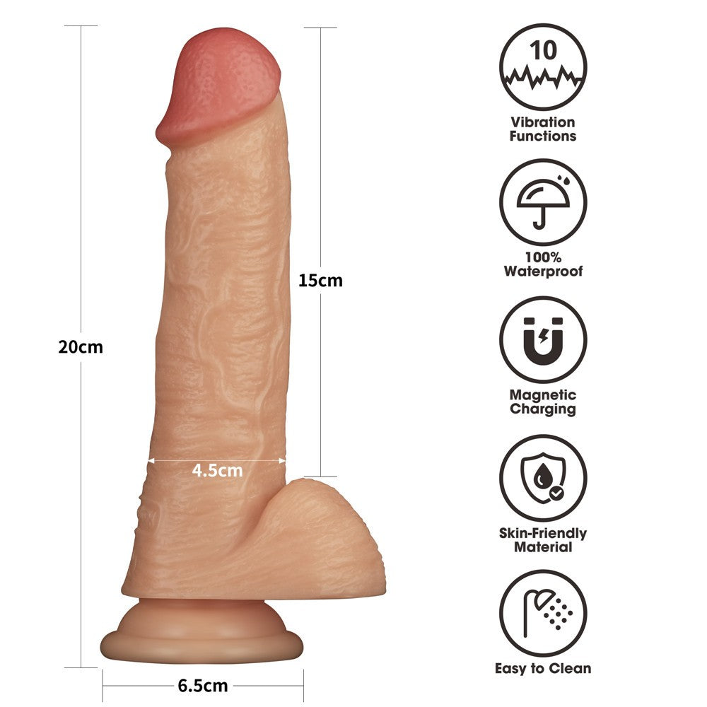 Pene vibrante Power Basics da 8''